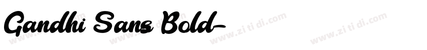 Gandhi Sans Bold字体转换